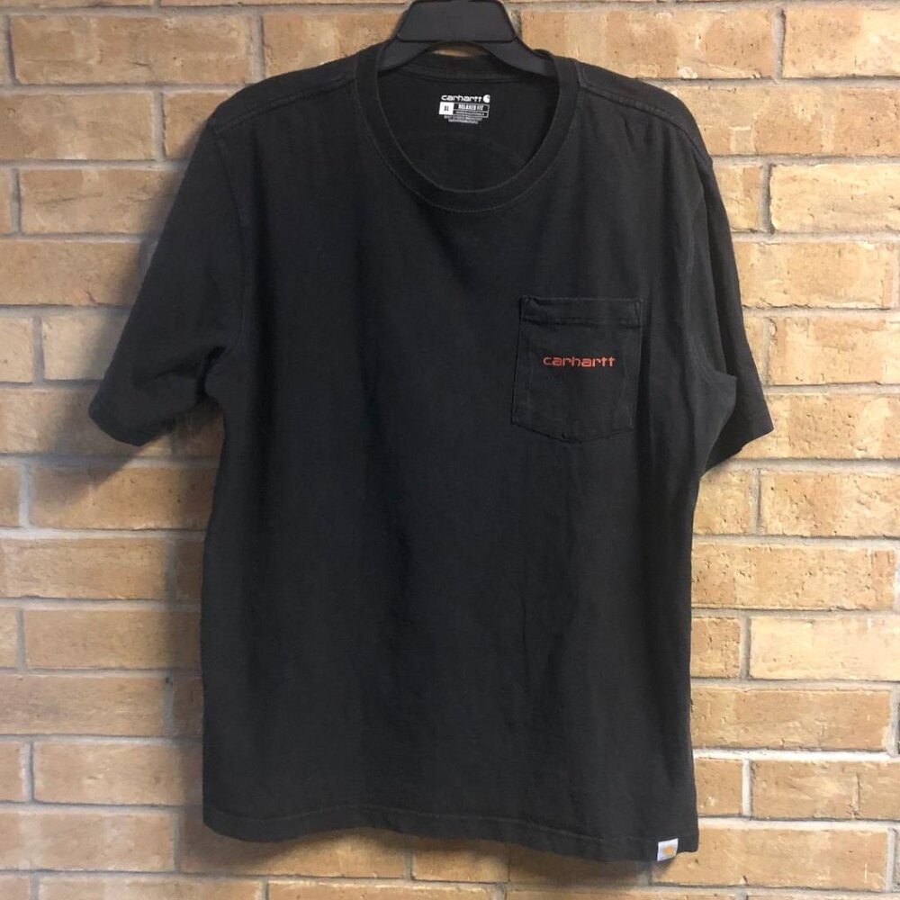 Carhartt Men's Force Relaxed Fit Pocket T Shirt Size XL Black Short Sleeve